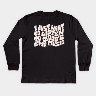 Emo Music Kids Long Sleeve T-Shirt